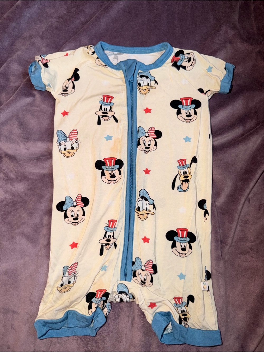 Magnetic me patriotic Mickey & Friends Short Sleeve Pajama Romper